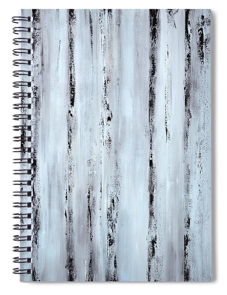 Urban Spiral Notebook featuring the painting Pier Planks by Tamara Nelson