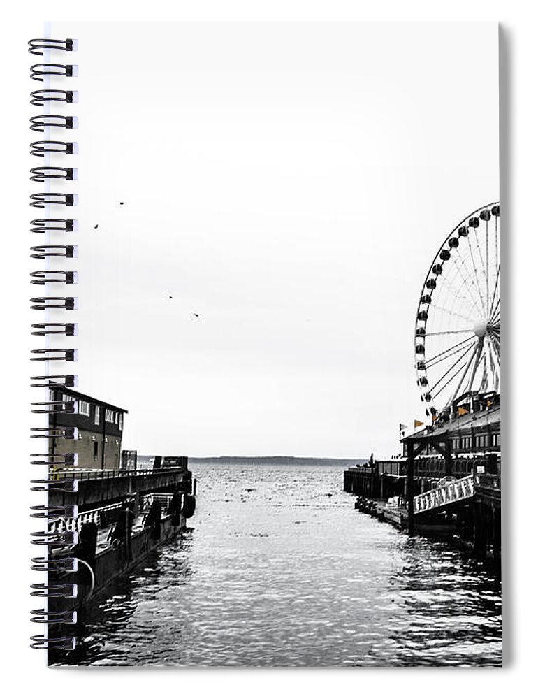 Seattle Spiral Notebook featuring the photograph Pierless 2 by D Justin Johns