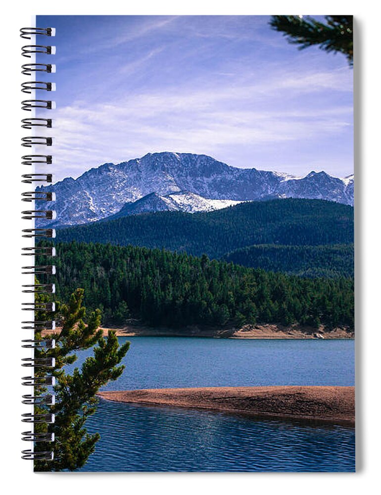 Pikes Peak Spiral Notebook featuring the photograph Pikes Peak by Misty Tienken