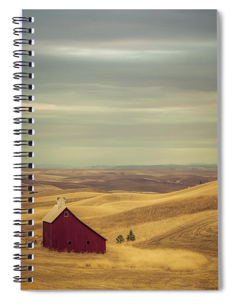 Farm Spiral Notebook featuring the photograph Pillbox Barn by Don Schwartz