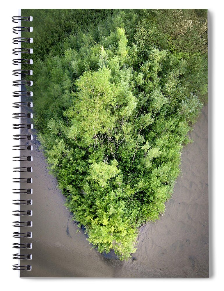 Island Spiral Notebook featuring the photograph Pine River Island by Mary Lee Dereske