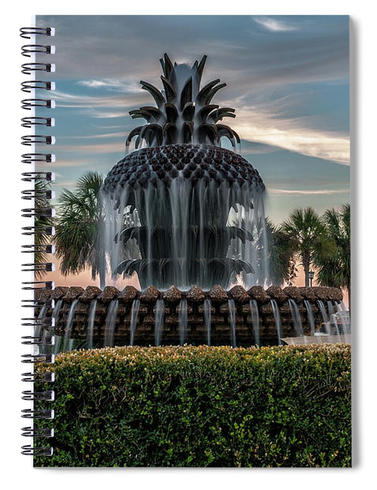 Pineapple Fountain Spiral Notebook featuring the photograph Pineapple Suprise by Dale Powell