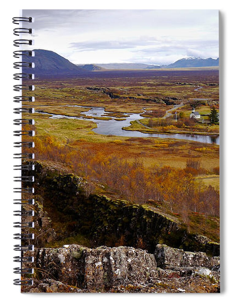 Iceland Spiral Notebook featuring the photograph Pingvellir National Park Iceland by Amelia Racca