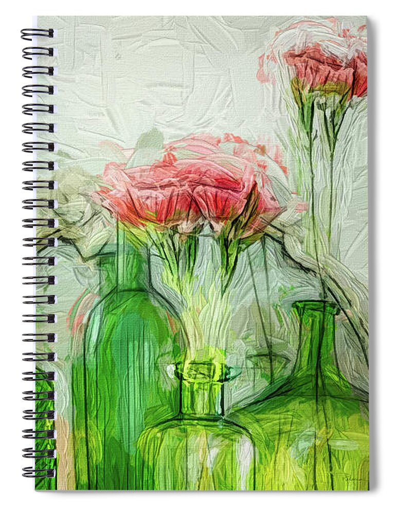 Pink And Green Spiral Notebook featuring the photograph Pink And Green by Bellesouth Studio