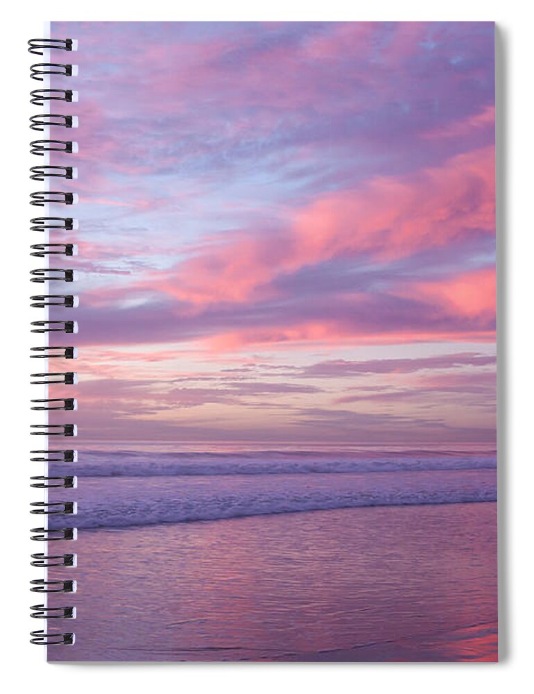 Sunset Spiral Notebook featuring the photograph Pink and Lavender Sunset by Ana V Ramirez
