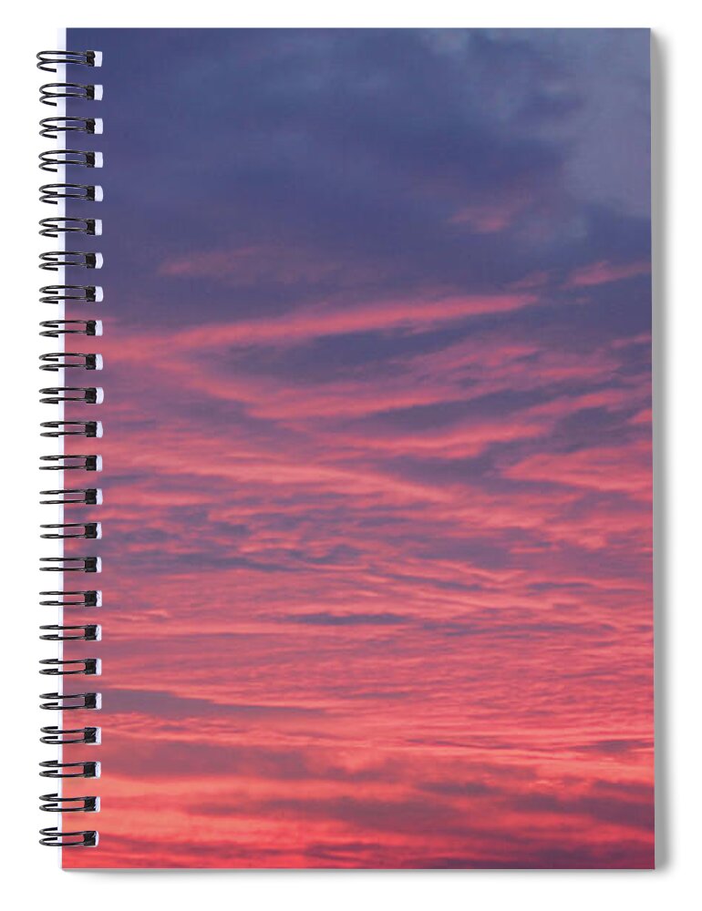 Pink Clouds Spiral Notebook featuring the digital art Pink Clouds by Donna L Munro