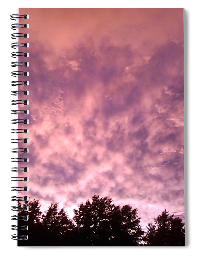 Pink Spiral Notebook featuring the photograph Pink Dusk by Simply Summery