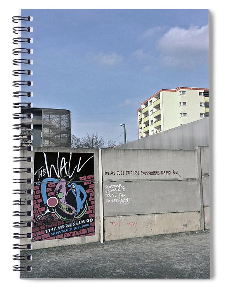 Pink Floyd Spiral Notebook featuring the photograph Pink Floyd, Berlin, Tour 1990 by Mal Bray