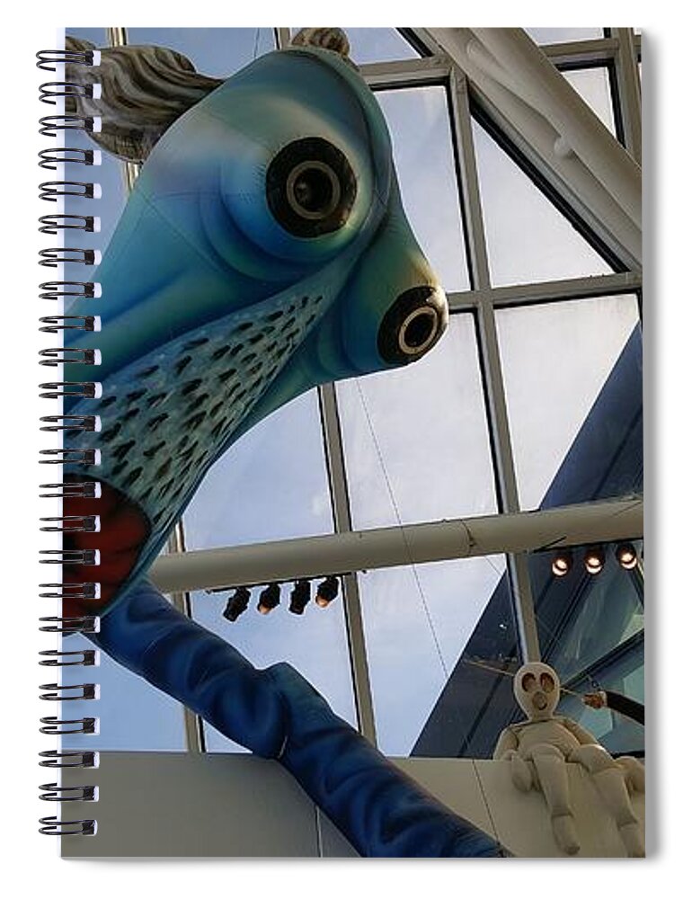 Roger Waters Spiral Notebook featuring the photograph PINK FLOYD THE WALL at THE ROCK AND ROLL HALL OF FAME 2 by Rob Hans