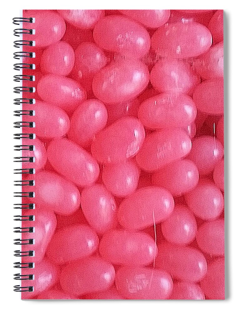 Pink Spiral Notebook featuring the photograph Pink Jelly Beans by Robert Banach