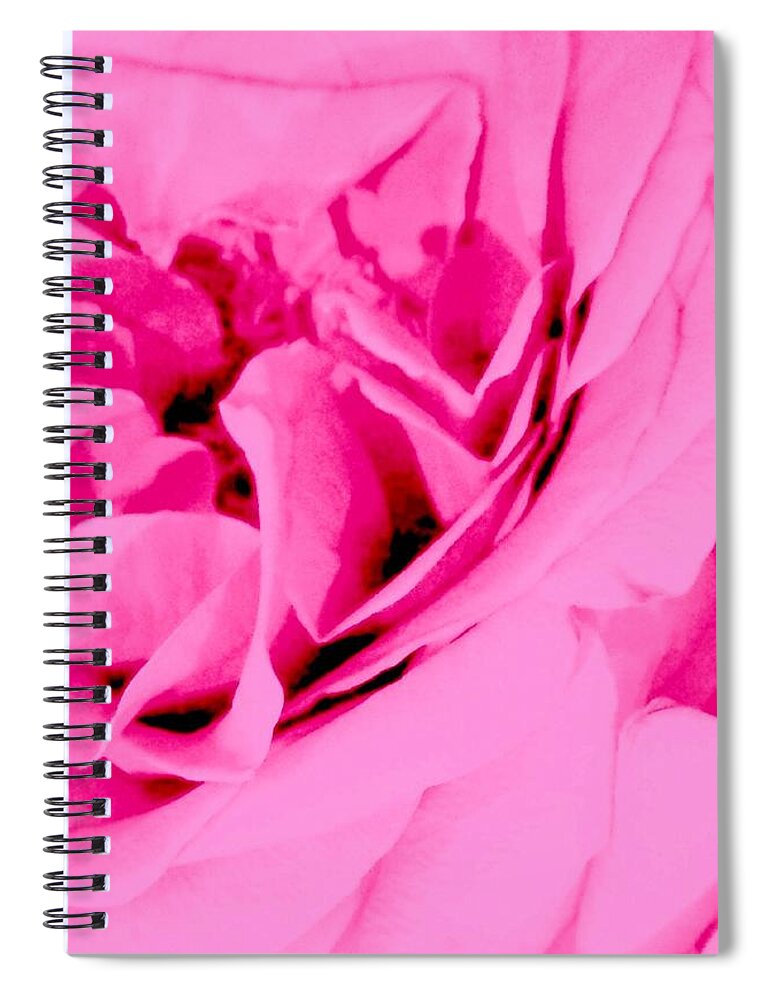 Viva Spiral Notebook featuring the photograph Pink Lady - The Last Rose-Dedicated by VIVA Anderson