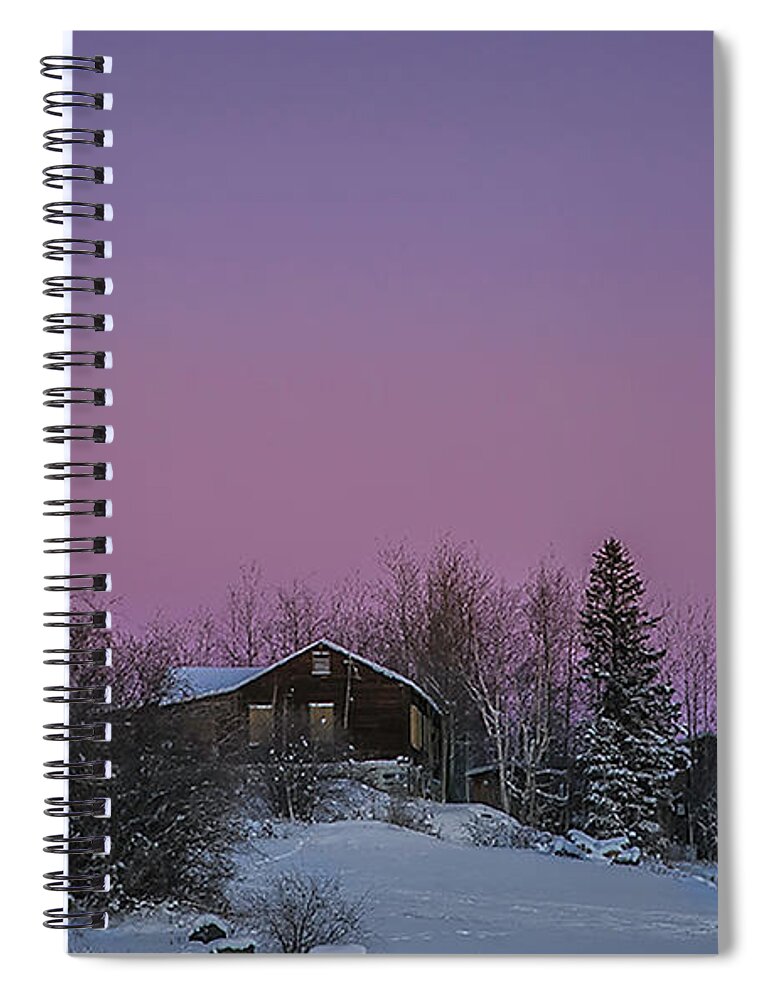 Nature Spiral Notebook featuring the photograph Pink Sky At Night by Valerie Pond