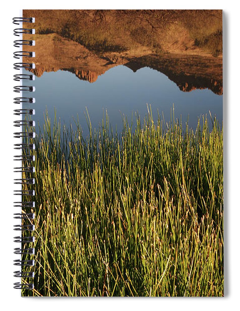 Tom Daniel Spiral Notebook featuring the photograph Pinnacle Reflection by Tom Daniel