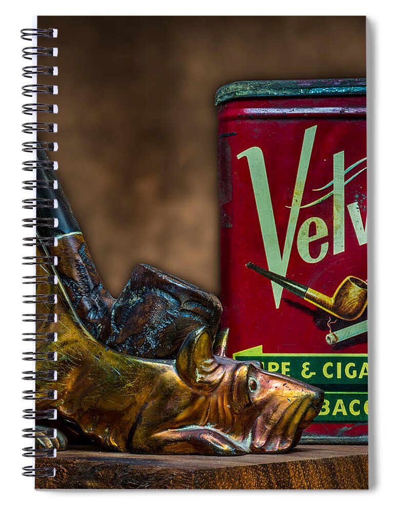 Pipe And Tobacco Spiral Notebook featuring the photograph Pipe and Tobacco by Paul Freidlund
