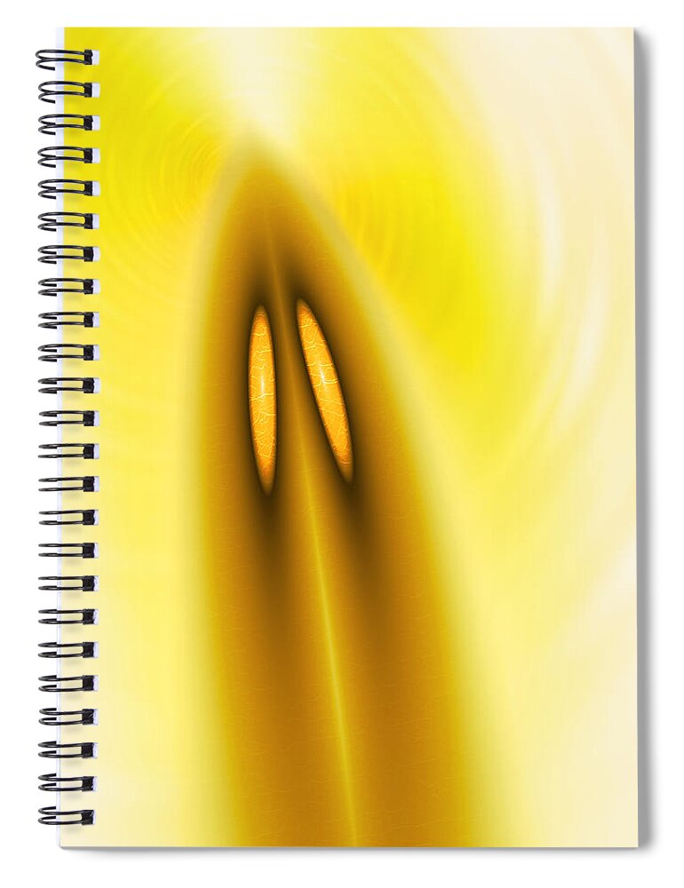 Vic Eberly Spiral Notebook featuring the digital art Planarian by Vic Eberly