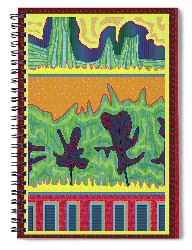 Nature Spiral Notebook featuring the painting Plant Parade by Rod Whyte