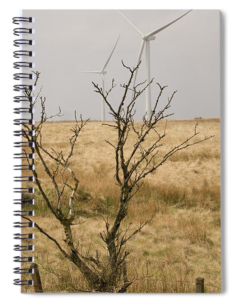 Windmill Spiral Notebook featuring the photograph Planted. by Elena Perelman