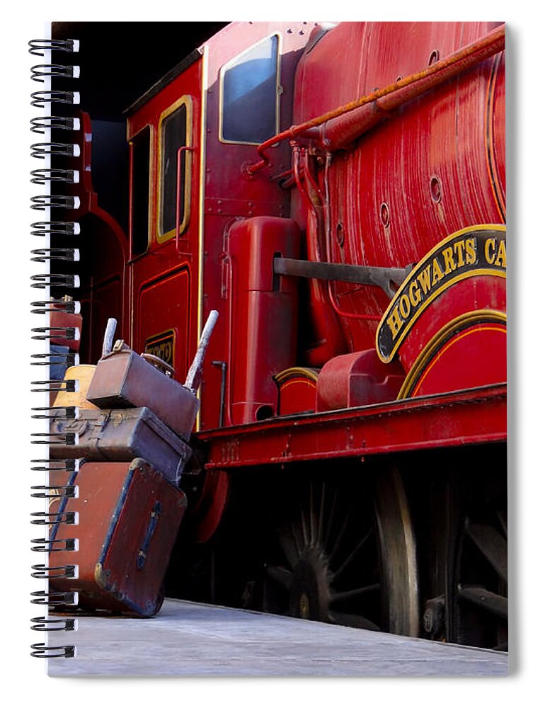 Train Spiral Notebook featuring the photograph Platform Nine and Three Quarters by Julia Wilcox