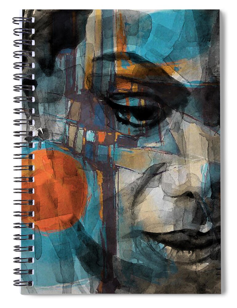 Nina Simone Spiral Notebook featuring the mixed media Please Don't Let Me Be Misunderstood by Paul Lovering