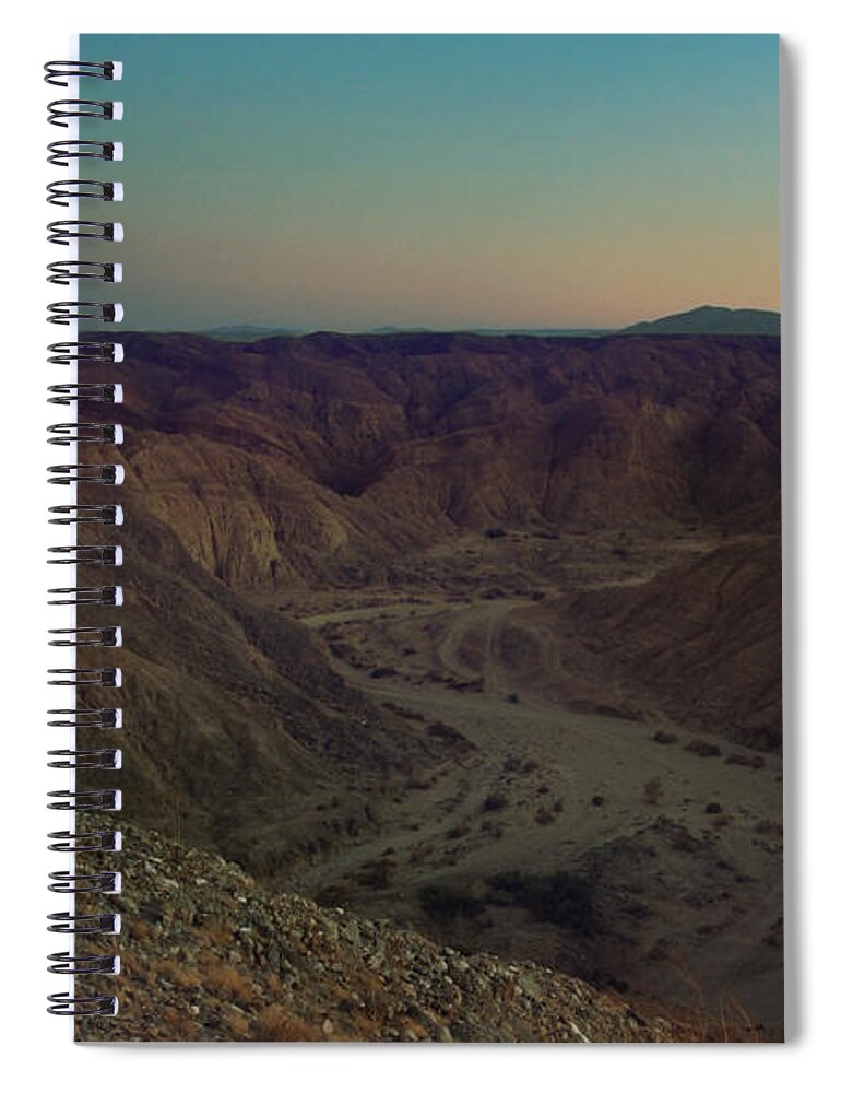 Borrego Badlands Spiral Notebook featuring the photograph Please Stay Just a Little Bit Longer by Laurie Search