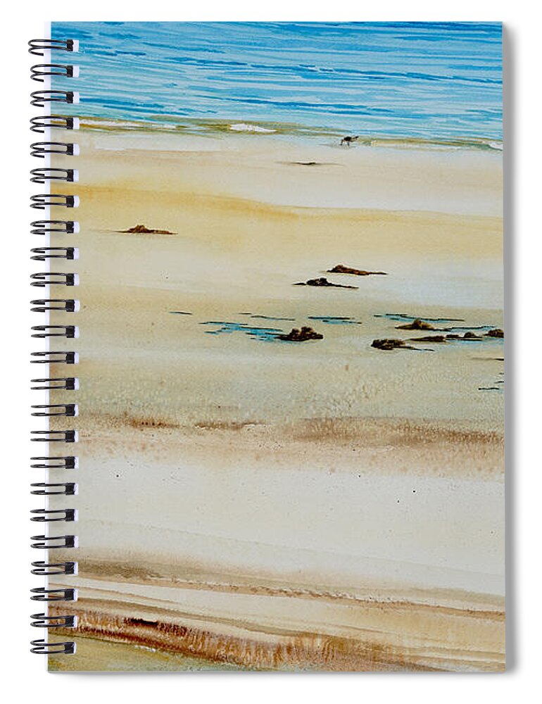Chatham Spiral Notebook featuring the painting Pleasant Bay Clammer by Paul Gaj