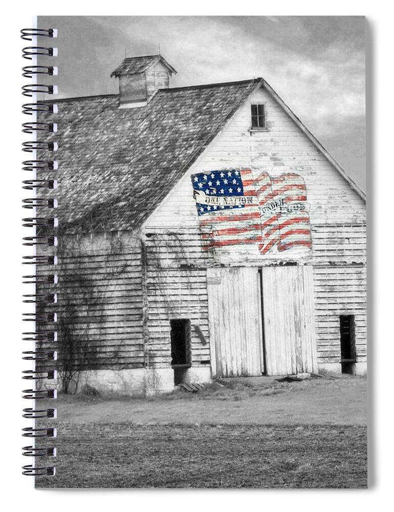 Trees Spiral Notebook featuring the photograph Pledge Of Allegiance Crib by Kathy M Krause