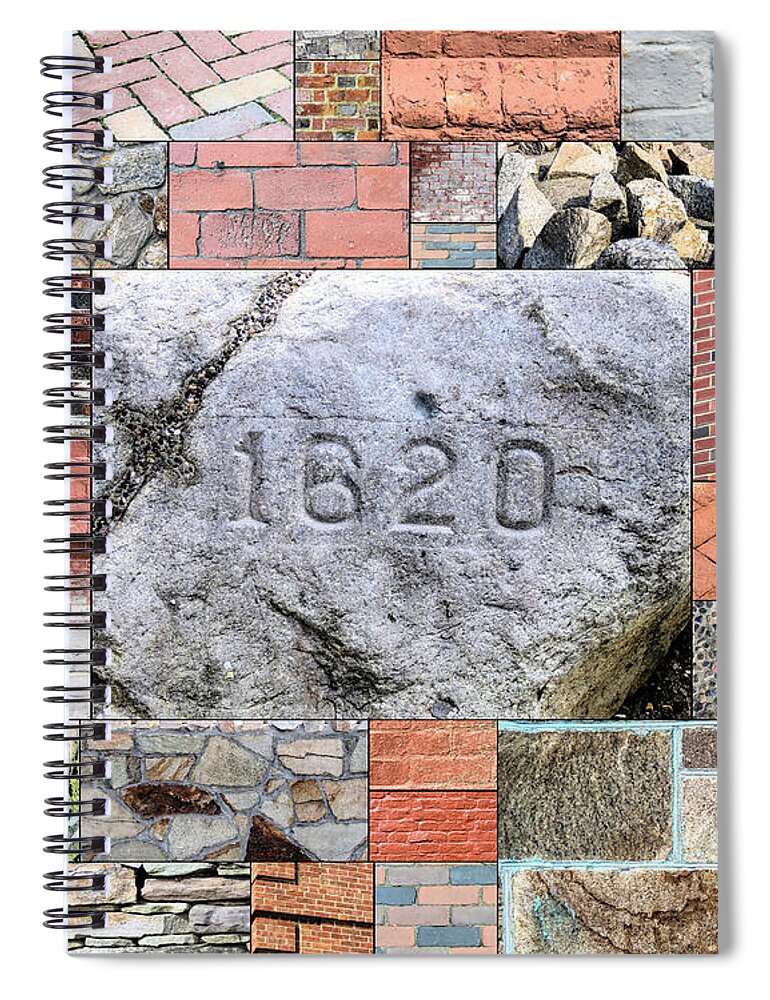 Plymouth Ma Spiral Notebook featuring the photograph Plymouth Rocks and Bricks by Janice Drew