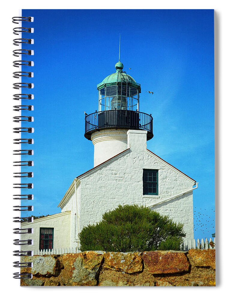 Mccarthy Art Spiral Notebook featuring the photograph Point Loma Lighthouse - San Diego by Glenn McCarthy Art and Photography