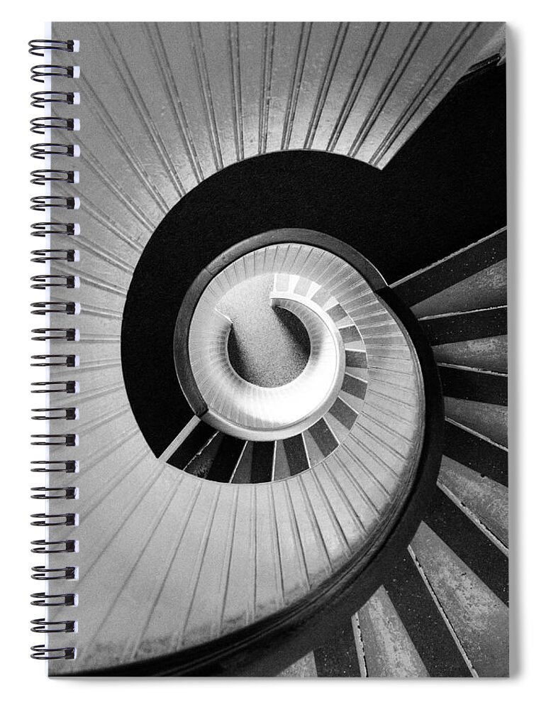Point Loma Spiral Notebook featuring the photograph Point Loma Lighthouse Stairwell by Stephen Russell Shilling