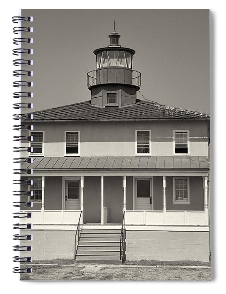 Point Lookout Lighthouse Spiral Notebook featuring the digital art Point Lookout Lighthouse by Bill Cannon