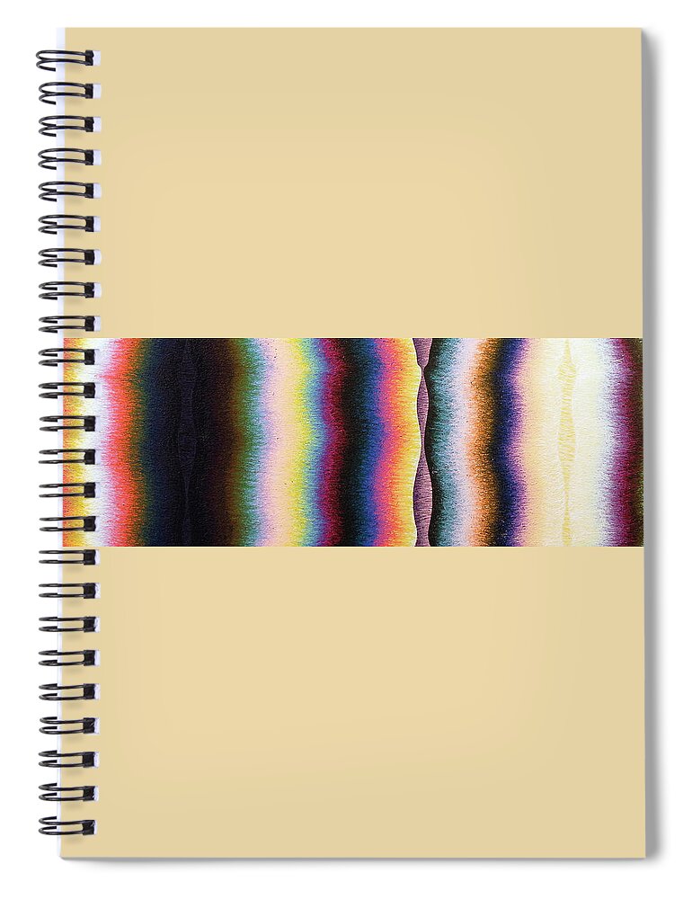 Color Spiral Notebook featuring the painting Pole Nine by Stephen Mauldin