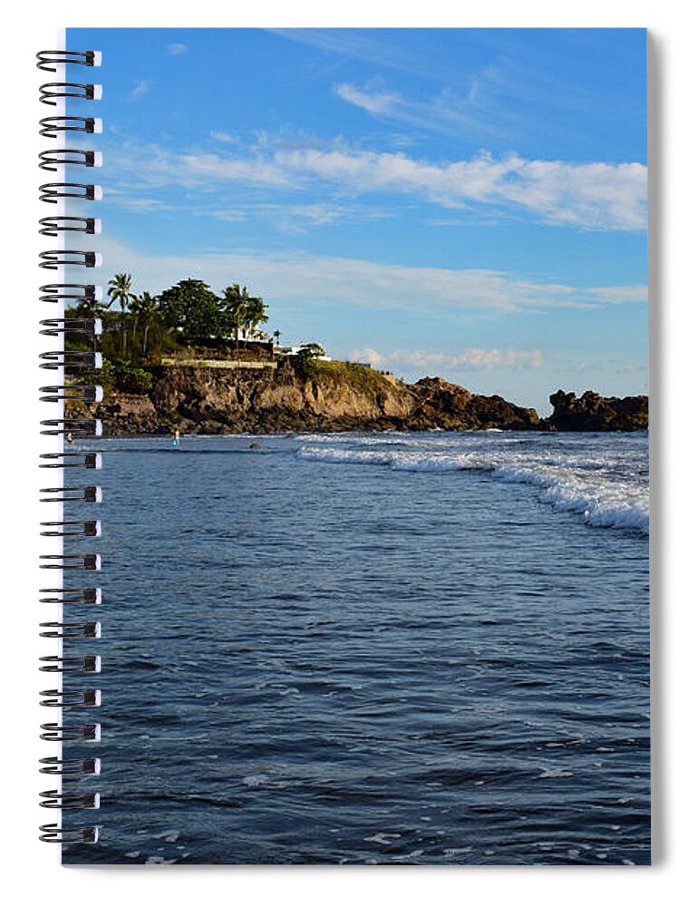 Beach Spiral Notebook featuring the photograph Poneloya Beach Before Sunset by Nicole Lloyd