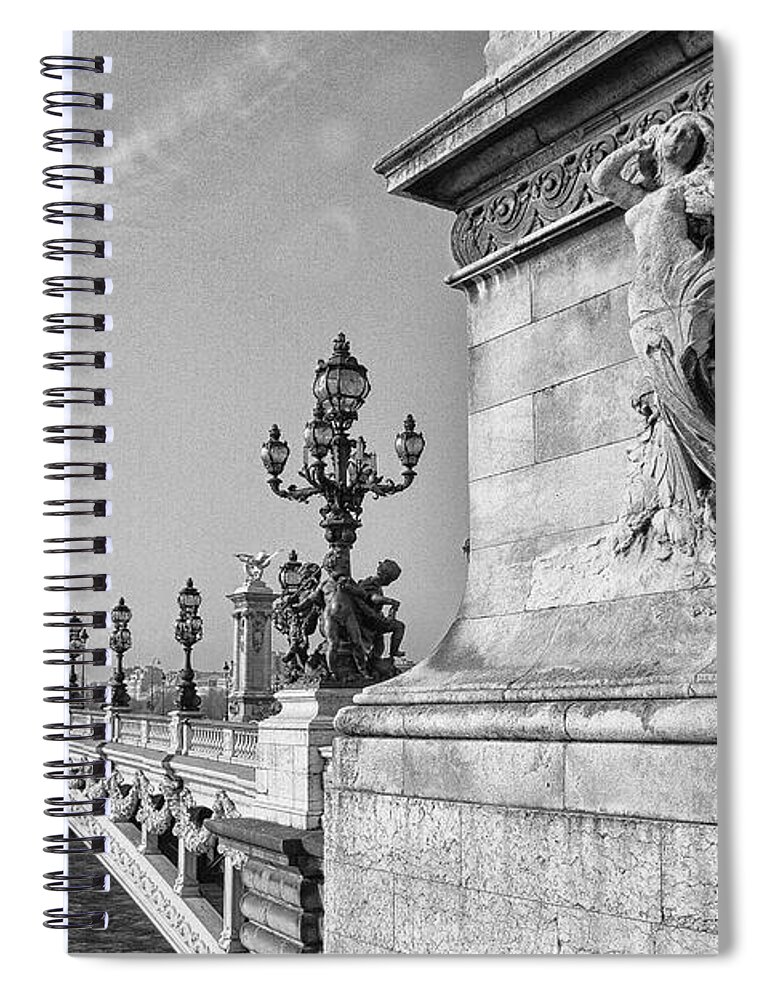 Pont Alexandre Spiral Notebook featuring the photograph Pont Alexandre by Diana Haronis