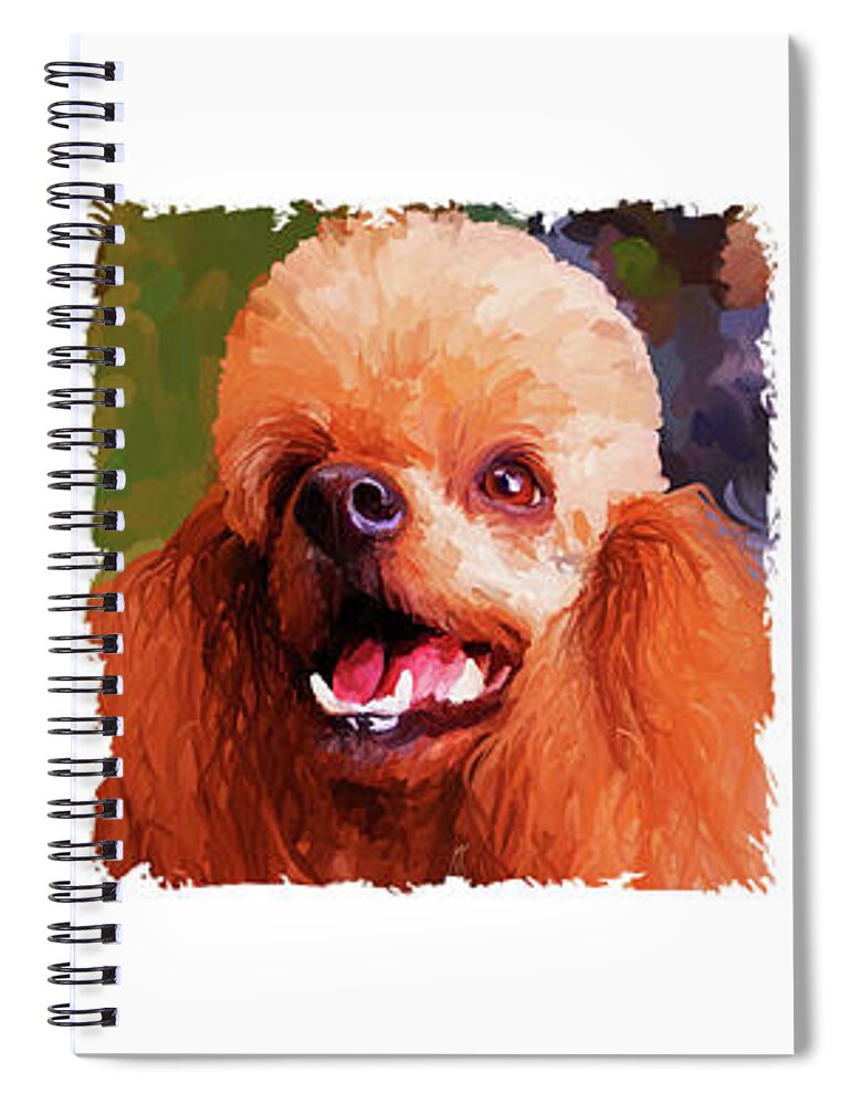 Poodle Spiral Notebook featuring the painting Poodle Trio by Jai Johnson
