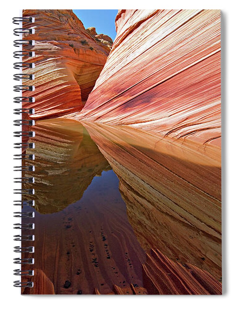 The Wave Spiral Notebook featuring the photograph Pool at The Wave by Wesley Aston