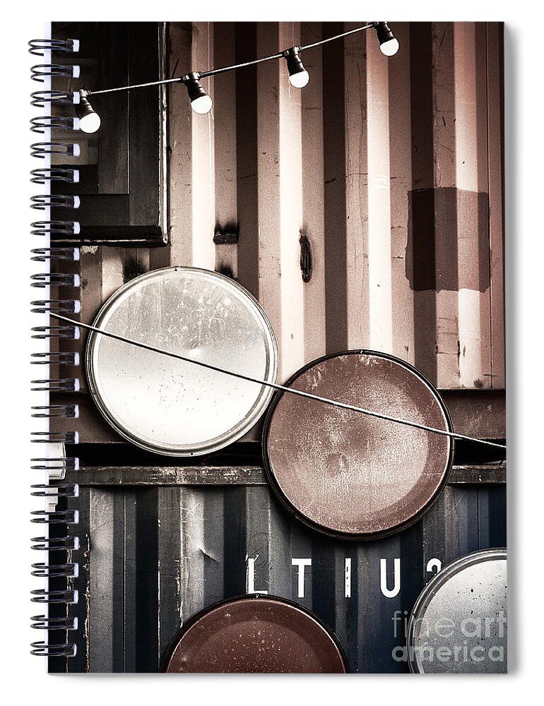 Brixton Spiral Notebook featuring the photograph Pop Brixton - industrial style by Lenny Carter