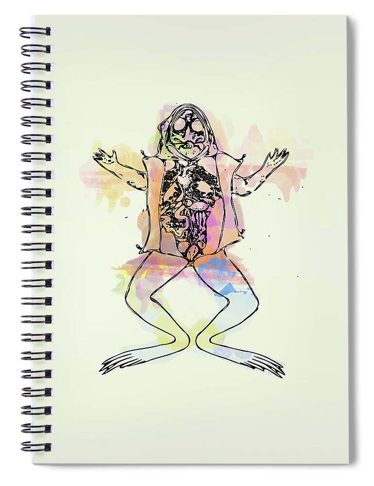 Conceptual Spiral Notebook featuring the digital art Pop Goes Frog 1 by Keshava Shukla