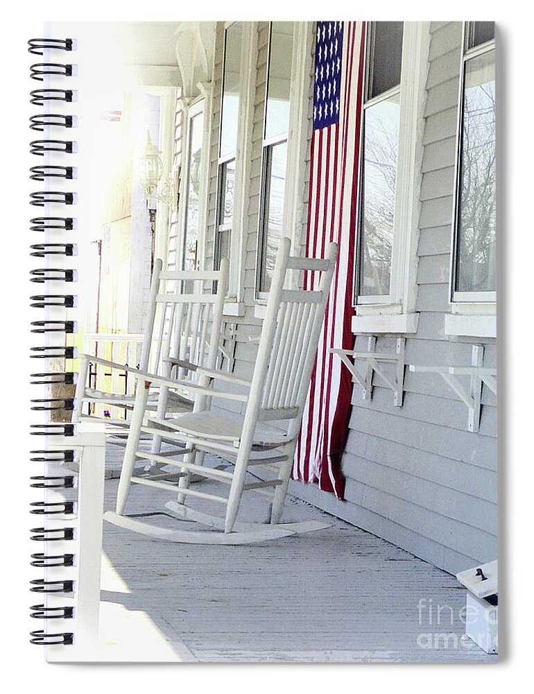 Porch Spiral Notebook featuring the photograph Porch in July by Dianne Morgado