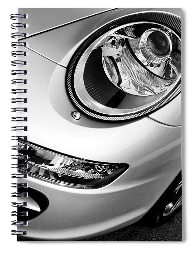 911 Spiral Notebook featuring the photograph Porsche 911 Black and White by Paul Velgos