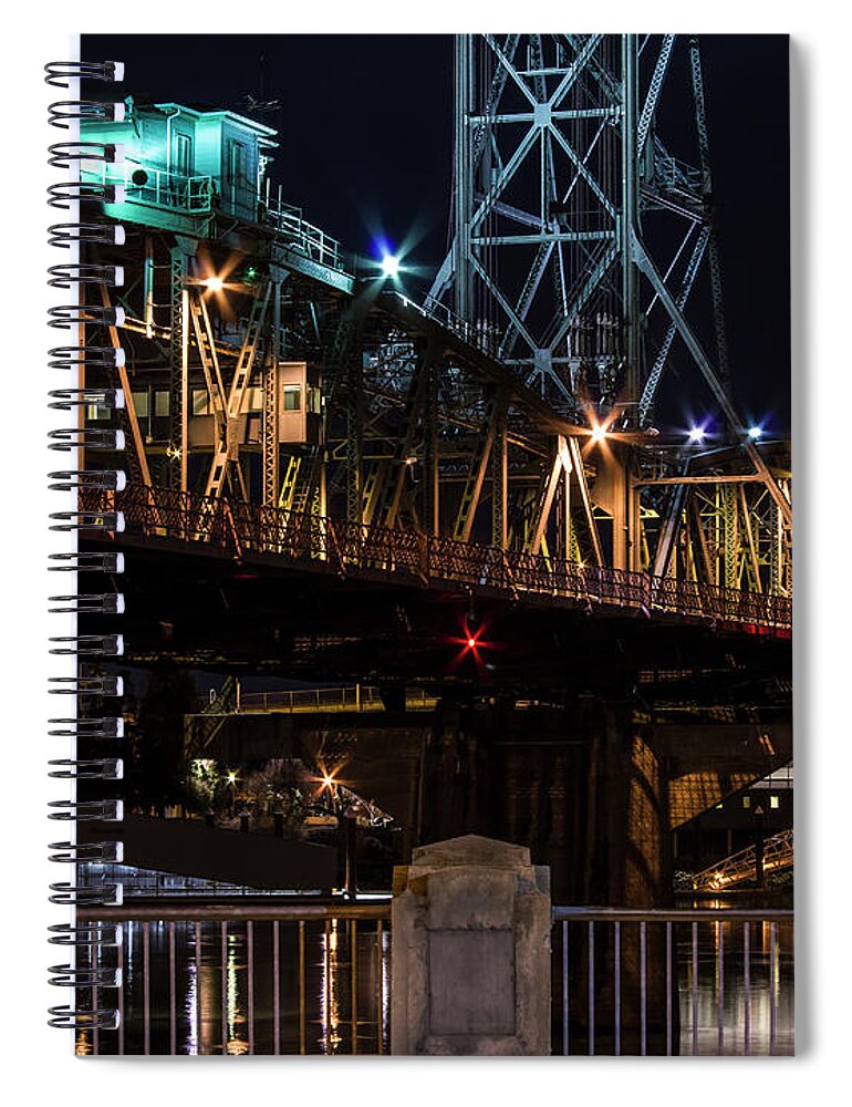 Photography Spiral Notebook featuring the photograph Portland's Steel Bridge by Steven Clark