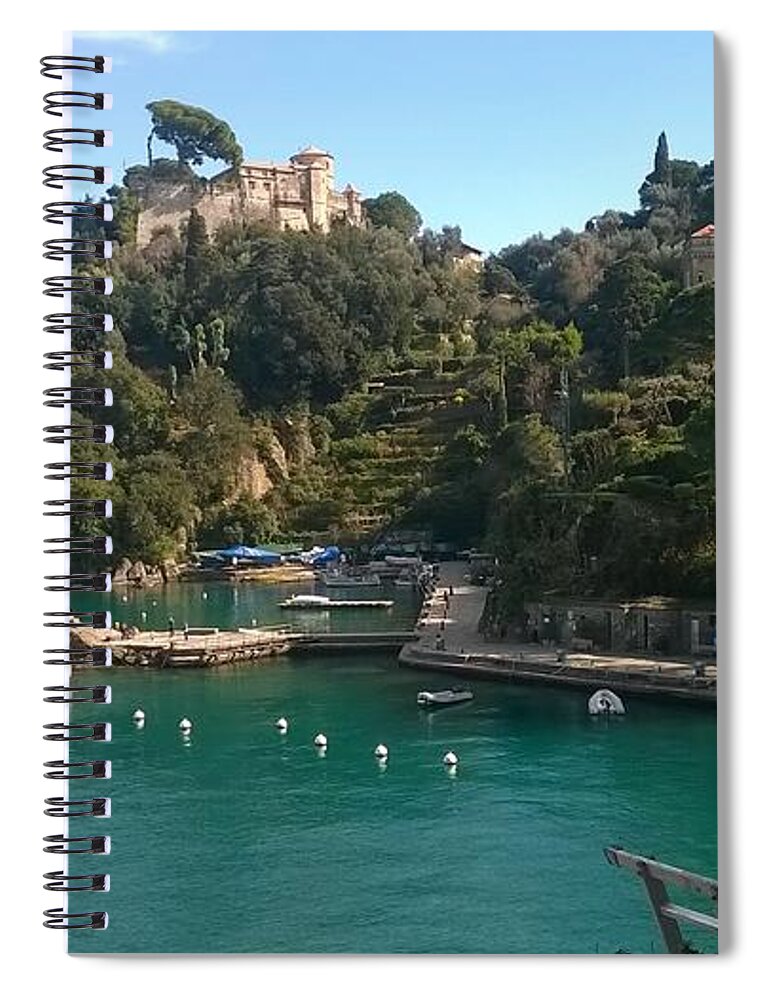Sea Spiral Notebook featuring the photograph Portofino by Yohana Negusse
