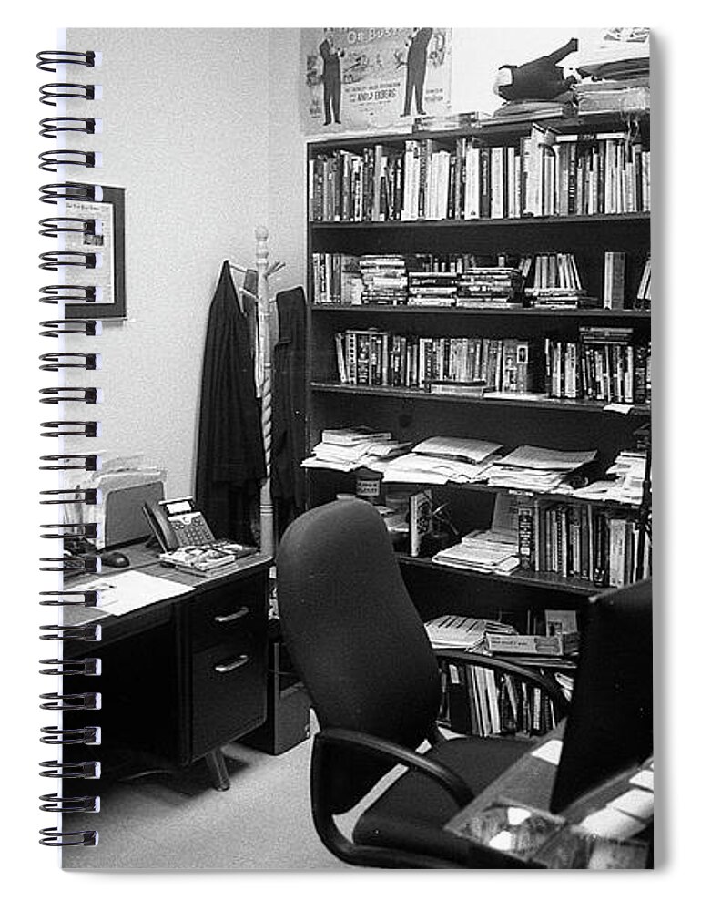 College Spiral Notebook featuring the photograph Portrait of a Film/TV Professor's Office by Jeremy Butler