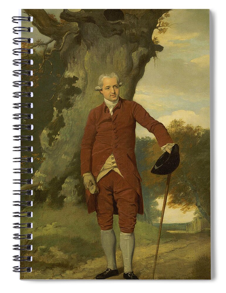 18th Century Art Spiral Notebook featuring the painting Portrait of a Man, Possibly Mr. Barclay by Francis Wheatley