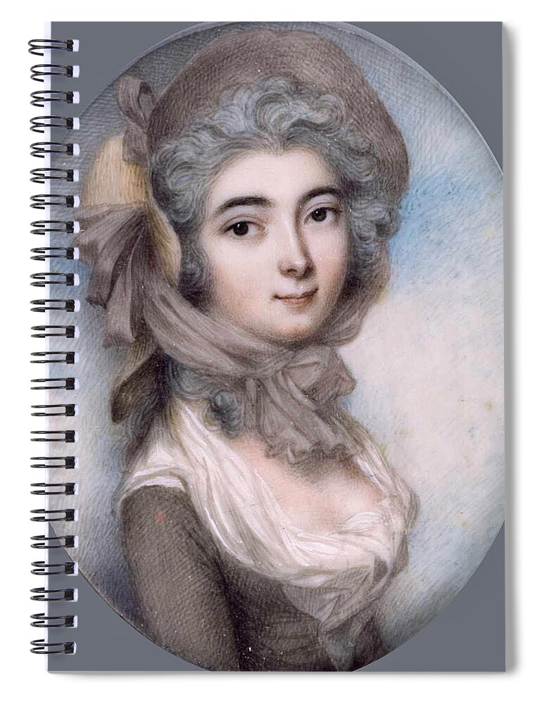 Andrew Plimer Spiral Notebook featuring the drawing Portrait of a Woman by Andrew Plimer
