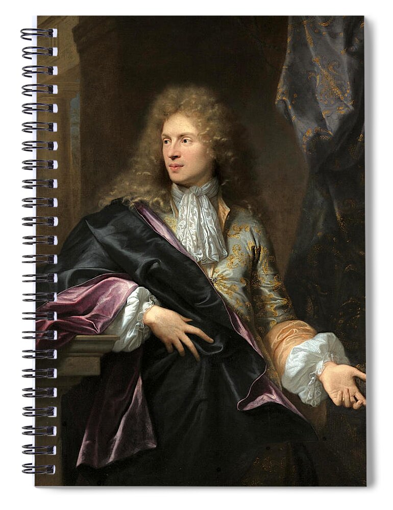 Hyacinthe Rigaud Spiral Notebook featuring the painting Portrait of Pierre-Vincent Bertin by Hyacinthe Rigaud