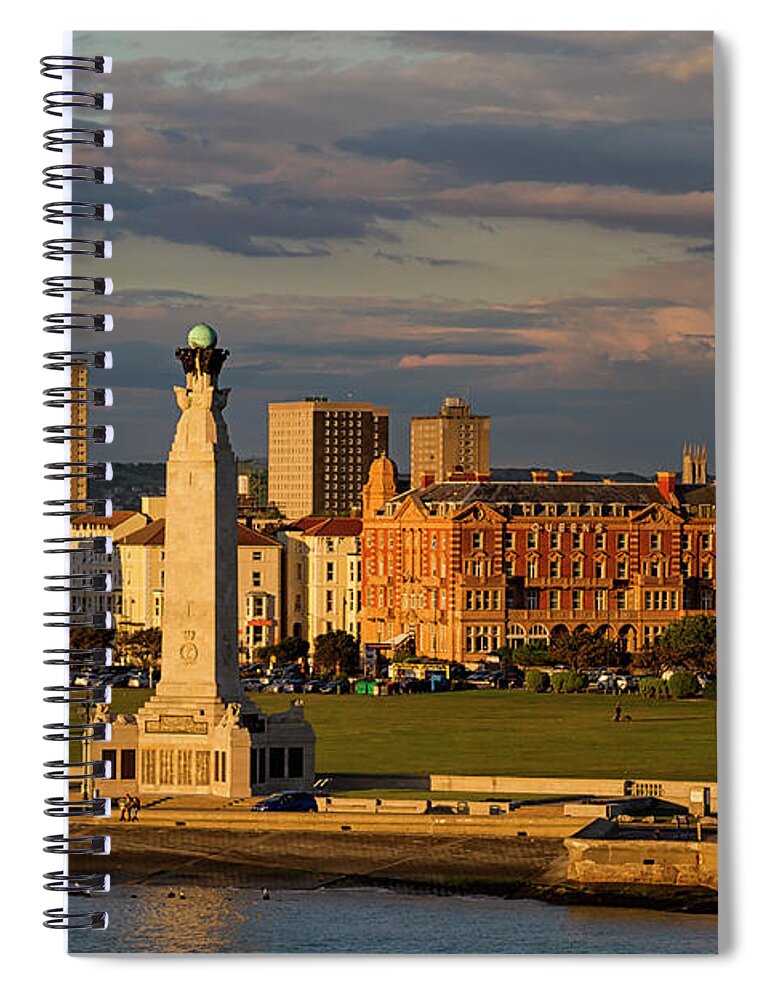 Harbor Spiral Notebook featuring the photograph Portsmouth and Southsea England by Shirley Mitchell