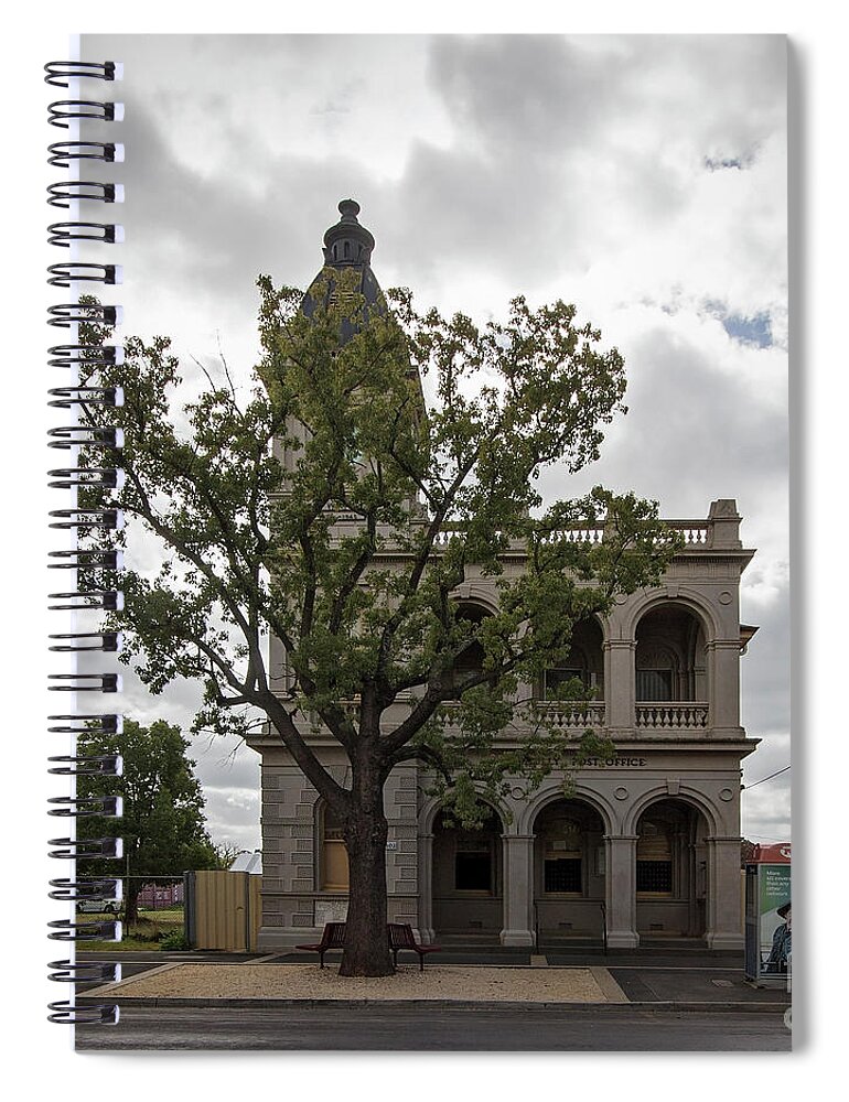 Post Office Spiral Notebook featuring the photograph Post Your Mail in Style by Linda Lees