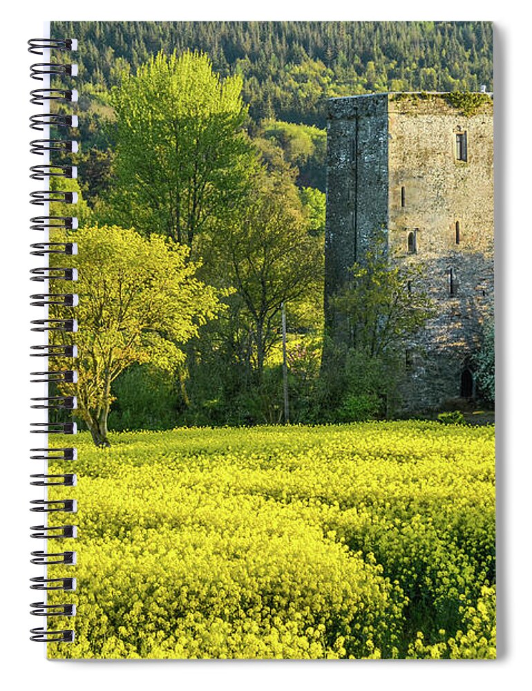 Castle Spiral Notebook featuring the photograph Poulakerry Castle by Joe Ormonde