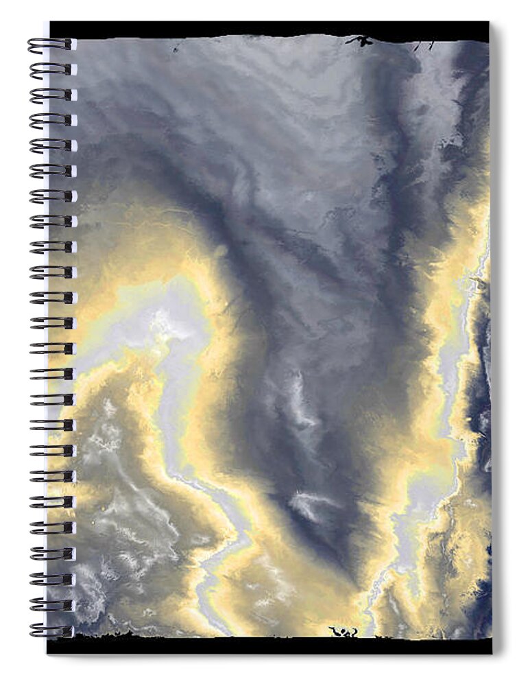 John Emmett Spiral Notebook featuring the painting Power H by John Emmett
