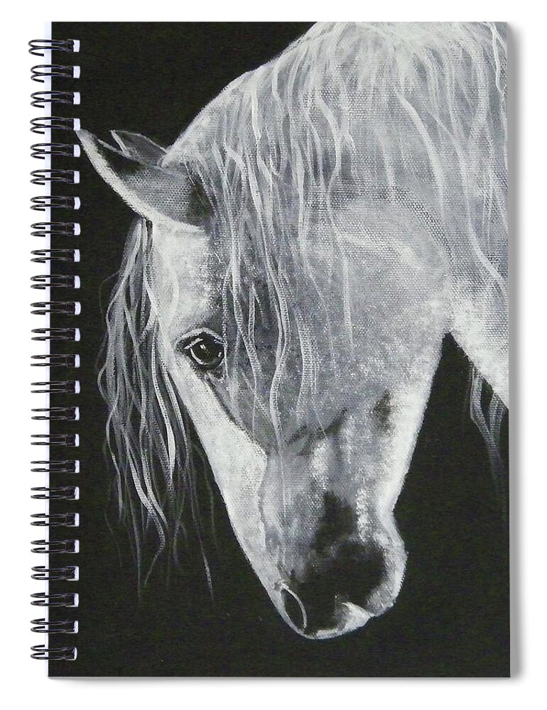 Animals Spiral Notebook featuring the painting Power Horse by Terry Honstead